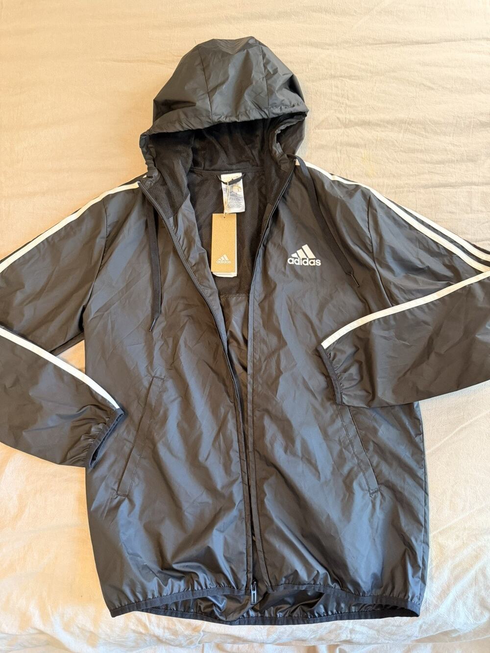 Adidas Men’s Windbreaker Jacket Size Small – Lightweight Athletic NWT